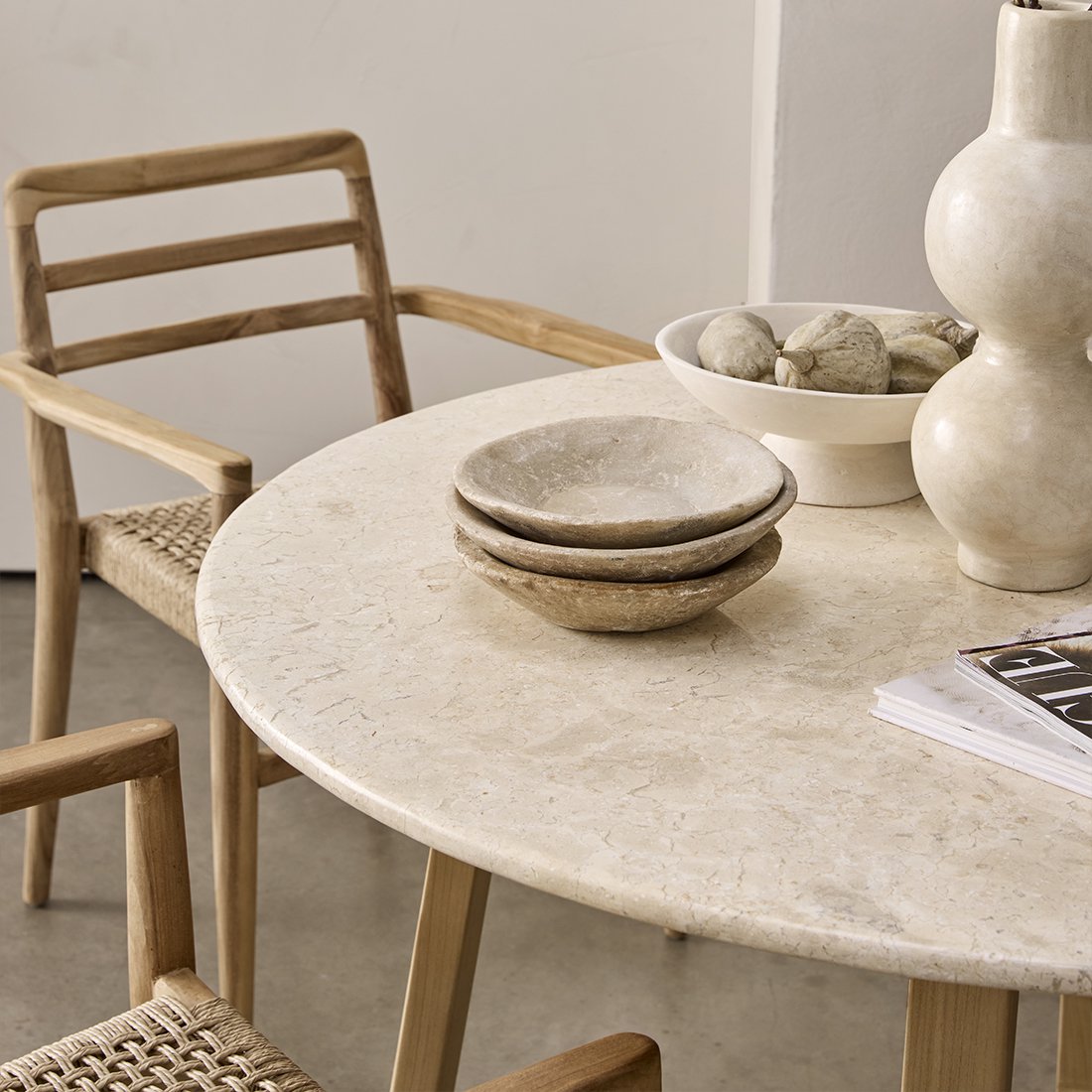 Verano tuinstoel met armleuning van gerecycled teakhout — kleurdetail — MEUBELIER