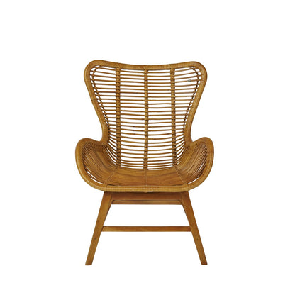 Tom Tailor fauteuil van rotan – gerecycled teakhout, handgemaakt — close-up materiaal — MEUBELIER