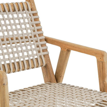 Trikeri tuinstoel van gerecycled teakhout — detailopname — MEUBELIER