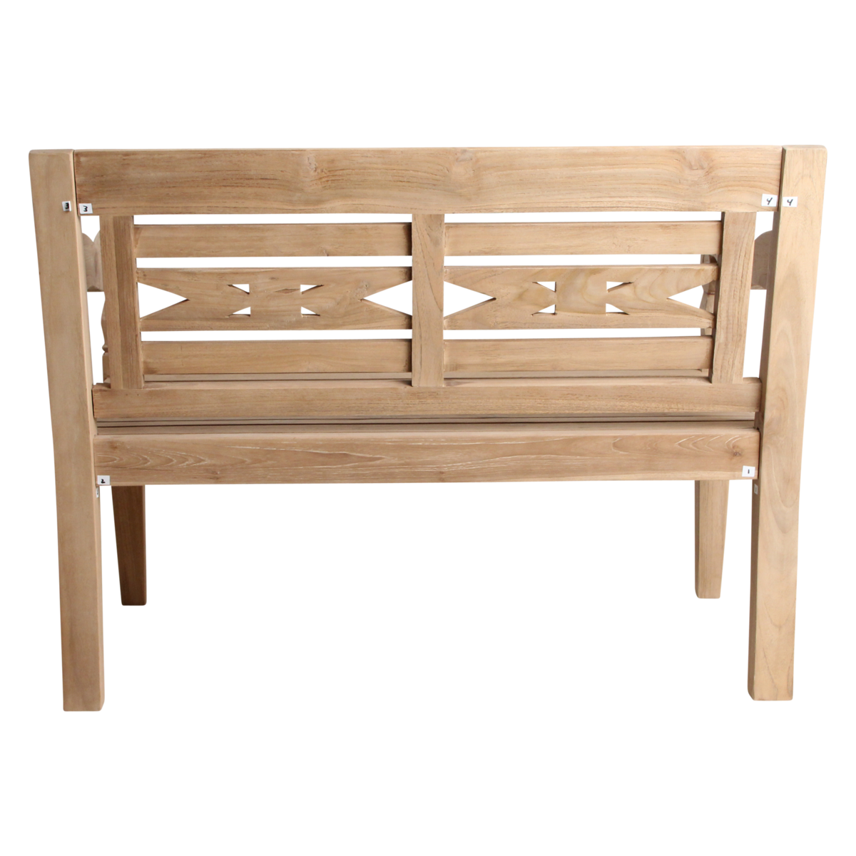 Boho tuinbank – teakhout – 120 cm — sfeerimpressie — MEUBELIER