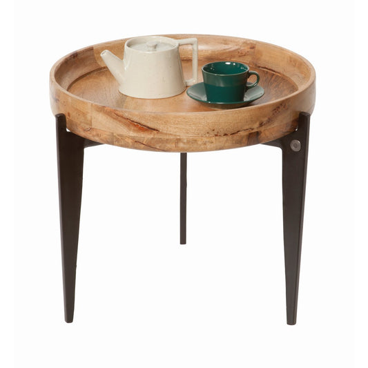 Tom Tailor bijzettafeltje T-TRAY TABLE SMALL – mangohout & stalen frame