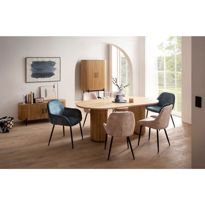 TV-lowboard STRIPE van mangohout – 120 x 40 x 54 cm