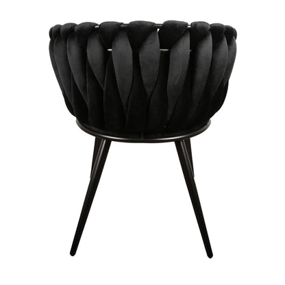 Wave stoel zwart (Set van 2) – Design eetkamerstoelen — schuine hoek — MEUBELIER