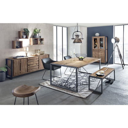 Acaciahouten kruk met metalen frame – SIT Möbel