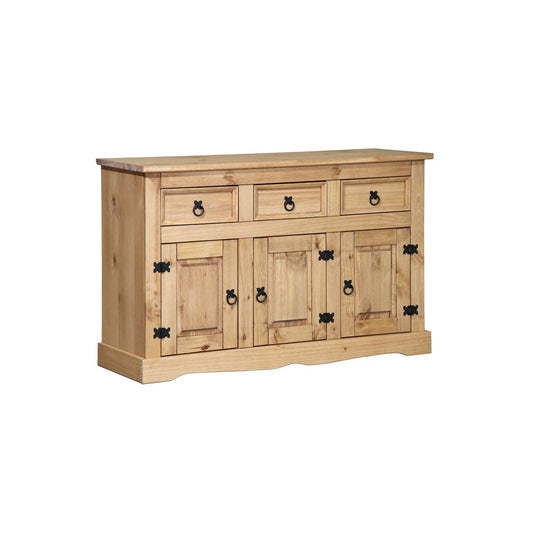 Dressoir massief dennenhout – honingbruin – 132 cm