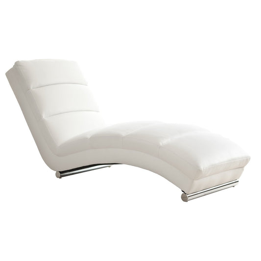 Relax ligbed wit in kunstleer – ergonomische chaise longue