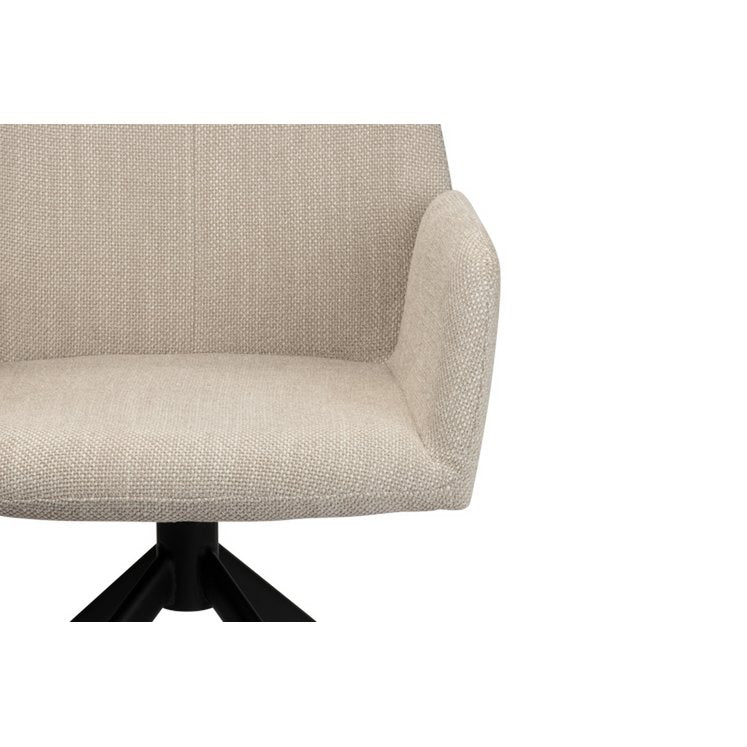 Storm Draaistoel Beige — maatoverzicht — MEUBELIER