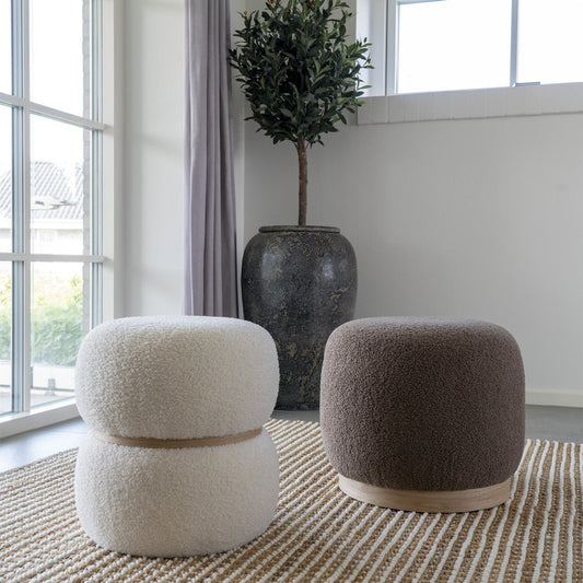 Belfort Poef - Bruin | House Nordic | 44,5 x 44,5 x 40 cm