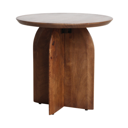 Bullnose bijzettafel 50 cm – massief mangohout
